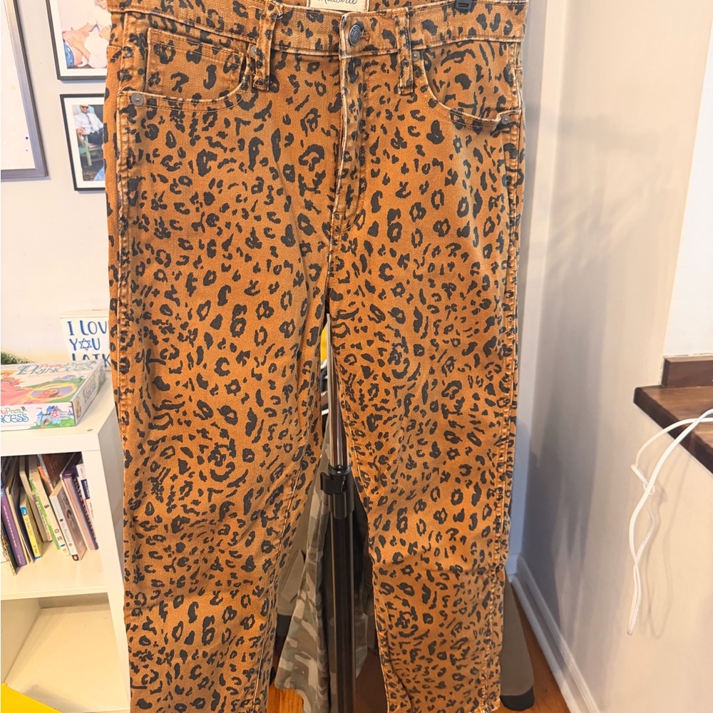 Leopard Print Pants Madewell Stovepipe